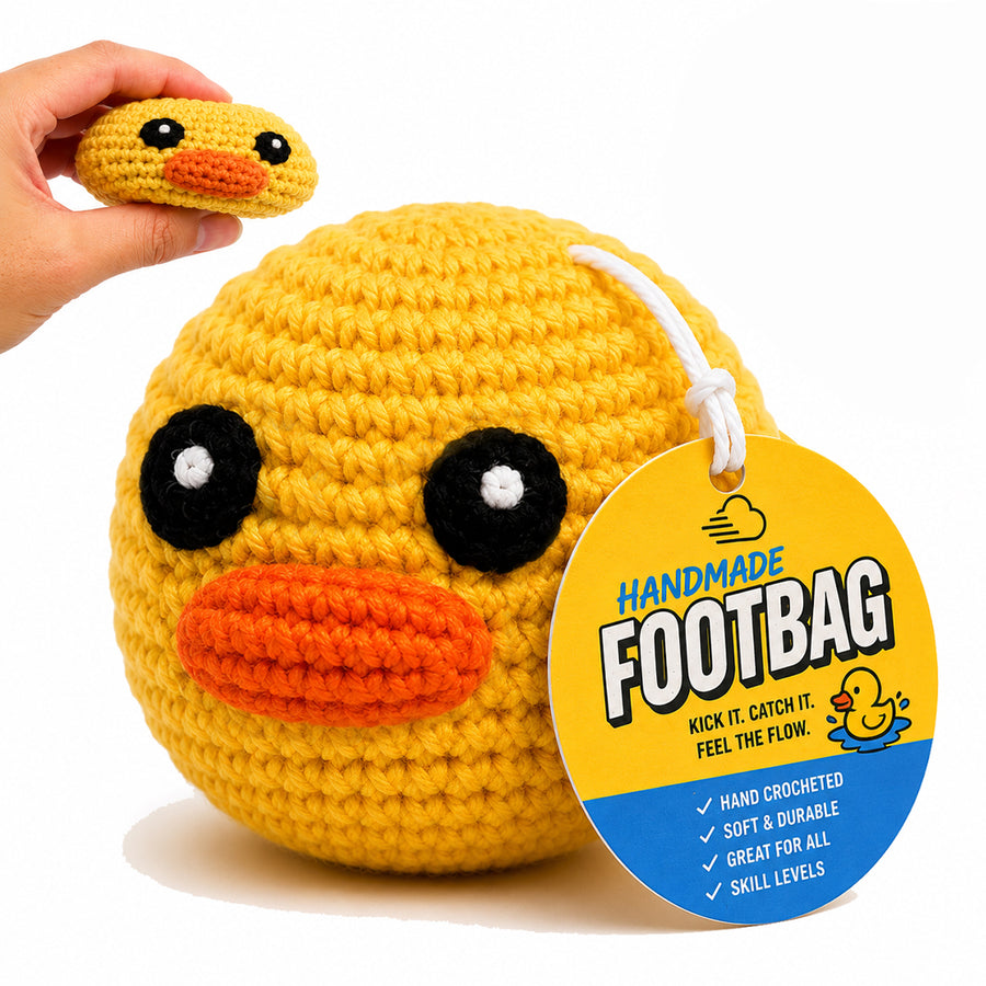 Yellow Duck Crochet Footbag