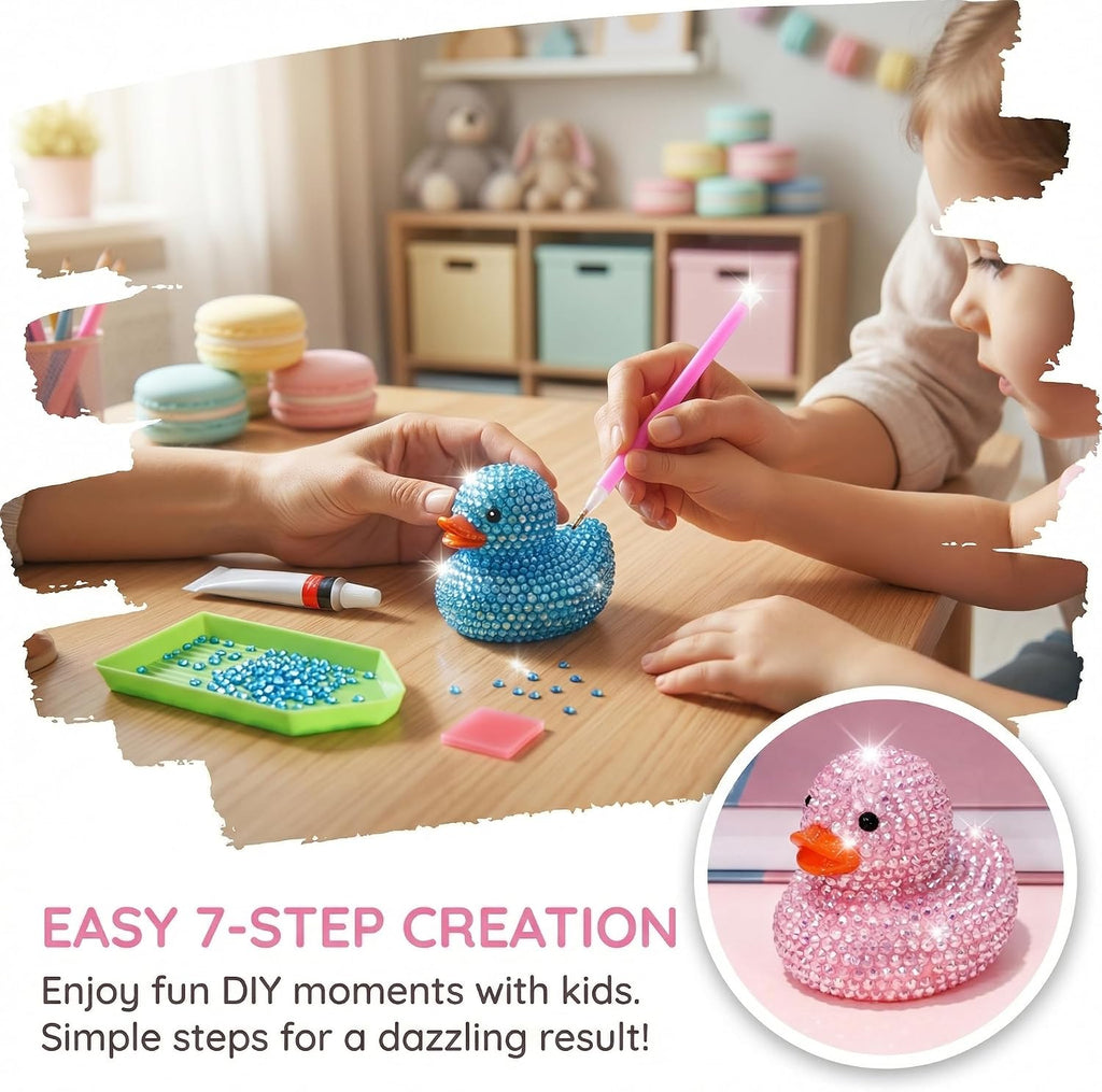 Sparkling rhinestone duck craft