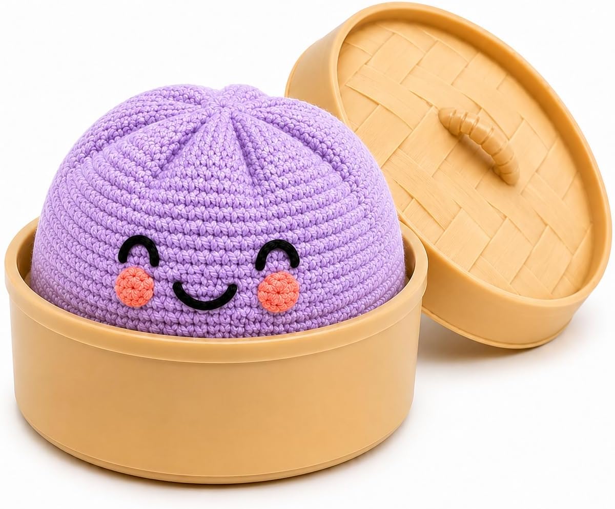 Crochet Bao Bun with Mini Steamer Basket