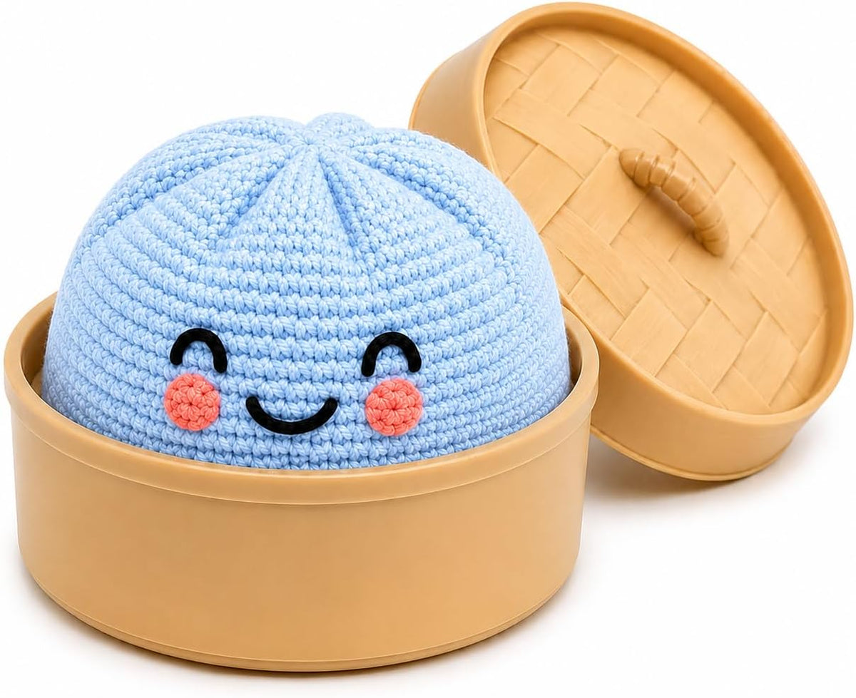 Crochet Bao Bun - Baby Blue