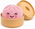 Crochet Bao Bun - Blush Pink