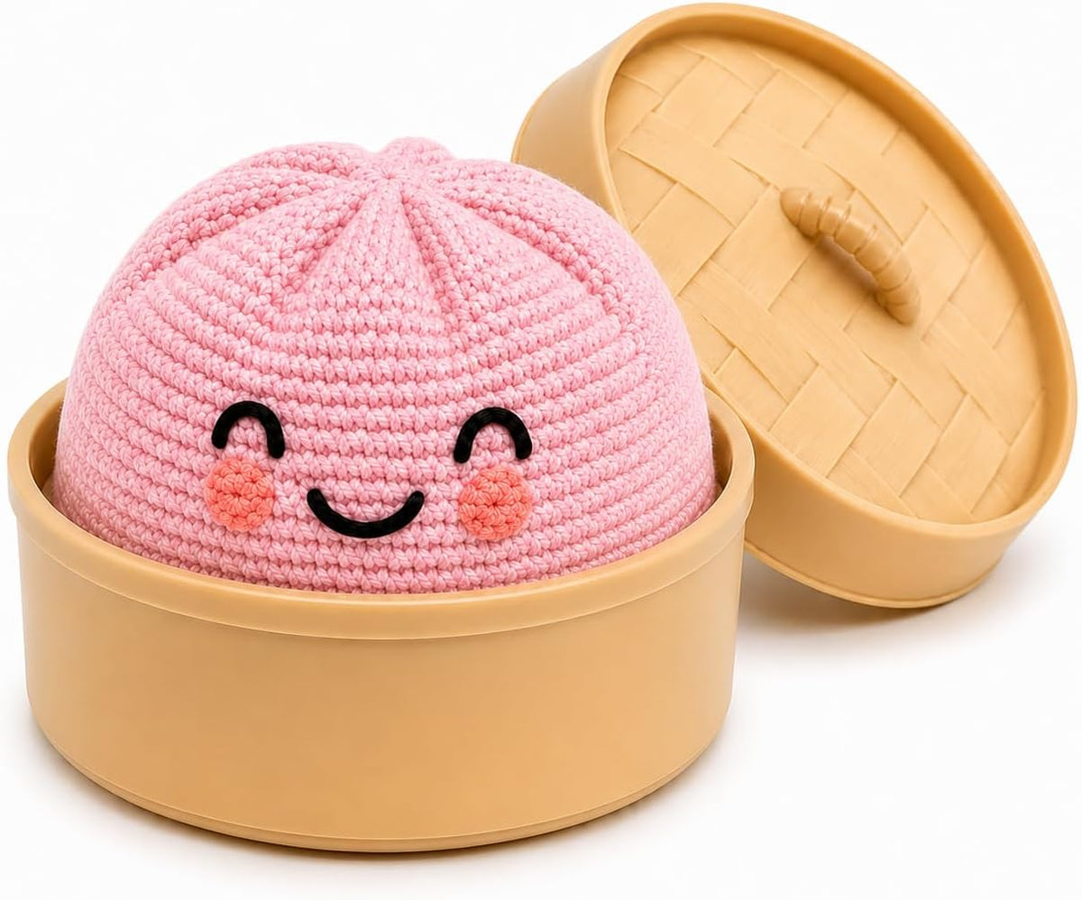 Crochet Bao Bun - Blush Pink