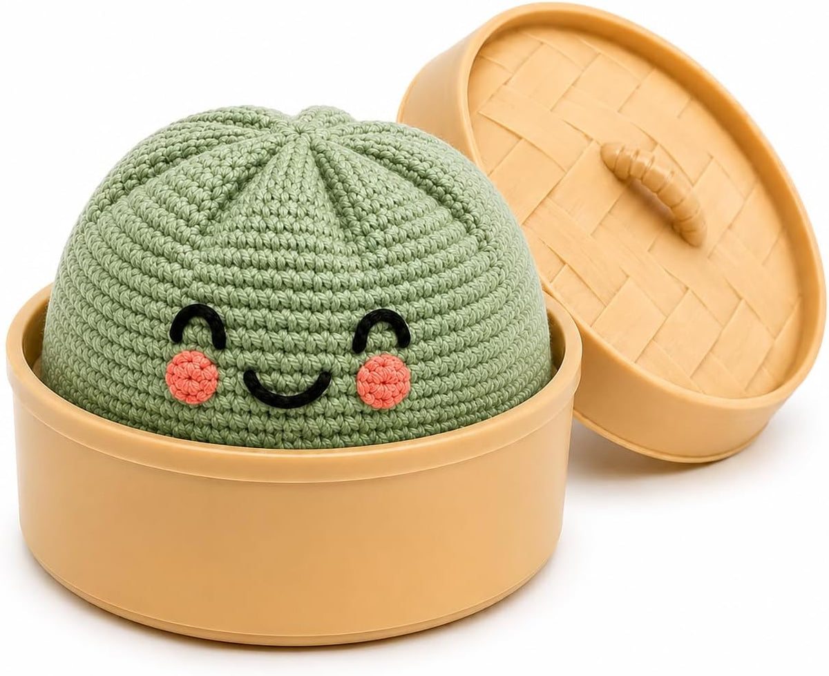 Crochet Bao Bun - Sage Green