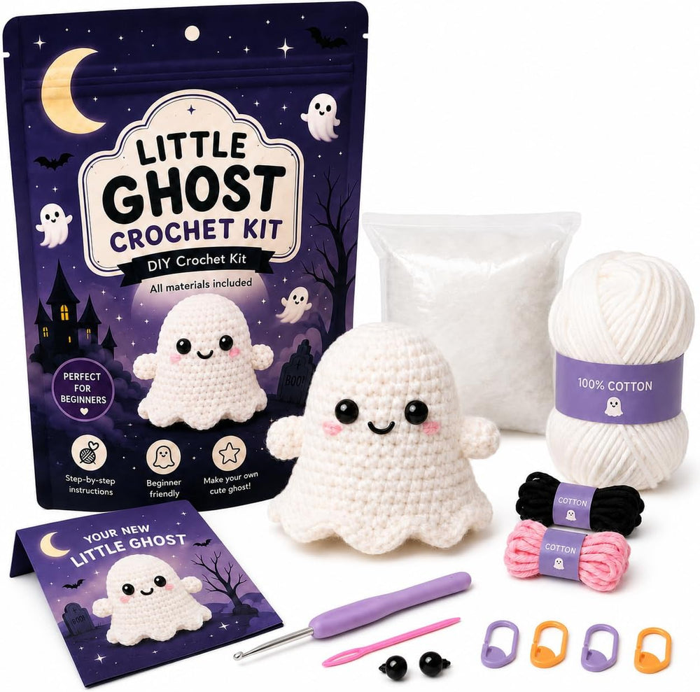 Halloween Ghost Crochet Kit for Beginners