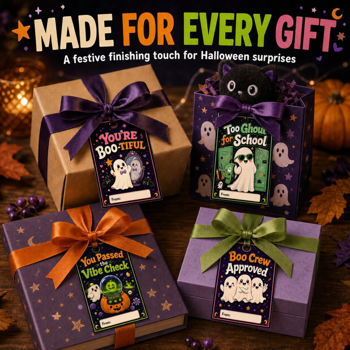 Halloween tags for classroom exchanges