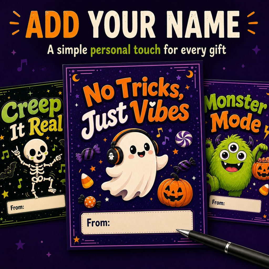 Halloween gift tags with From space